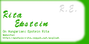 rita epstein business card